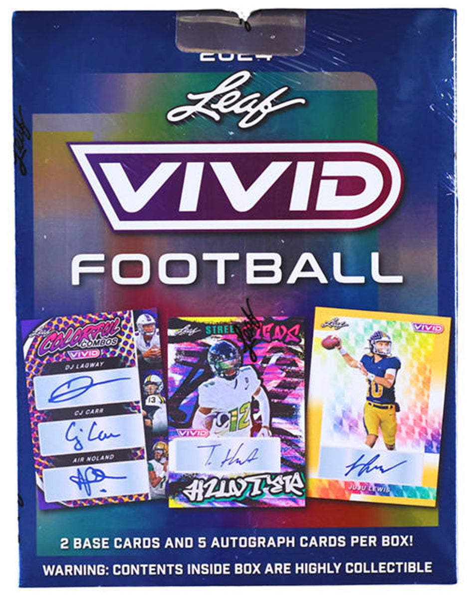 2024 Leaf Vivid Football Hobby Box (5 Autos/2 Base Cards) (Caleb Willi –  Day's Breaks