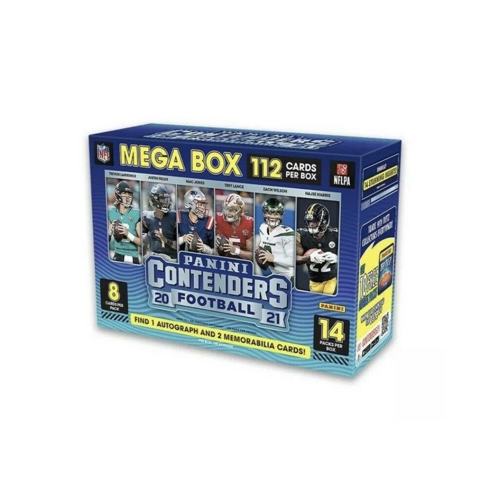 2021 Panini Contenders NFL Mega Box Pack (1 Auto/2 Mem Per Mega)