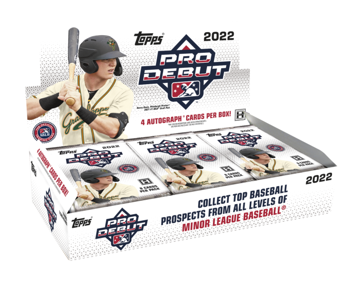 2022 Pro Debut Baseball Hobby Box Pack (4 Autos) (Elly De La Cruz, Henry Davis, Corbin Carrol and MORE!)