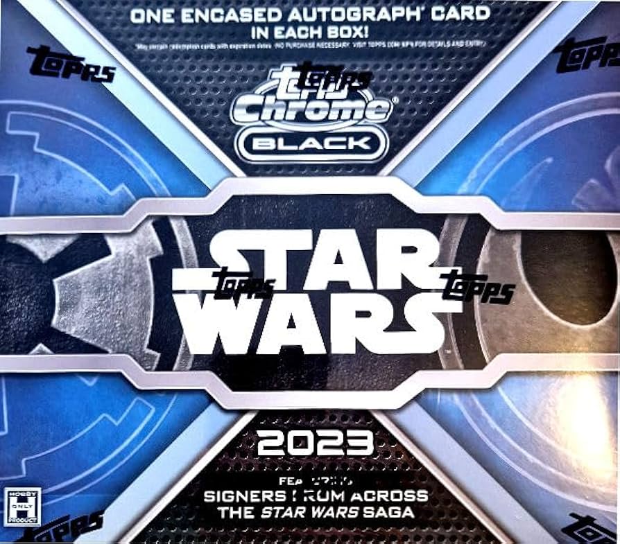 2023 Topps Chrome Black Star Wars Hobby Box (4 Cards) (1 Encased)